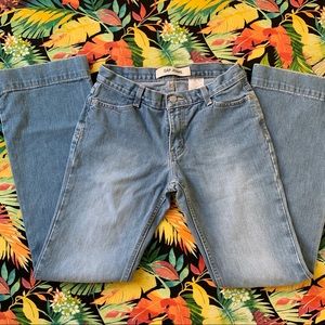 SOLD Gap wide hemmed light wash jeans